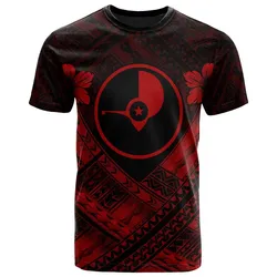 Yap Polynesian T-Shirt - Yap Red Seal Camisole Hibiscus Style - BN18