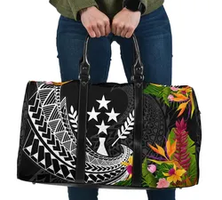 Kosrae State Travel Bag - Seal Spiral Polynesian Patterns