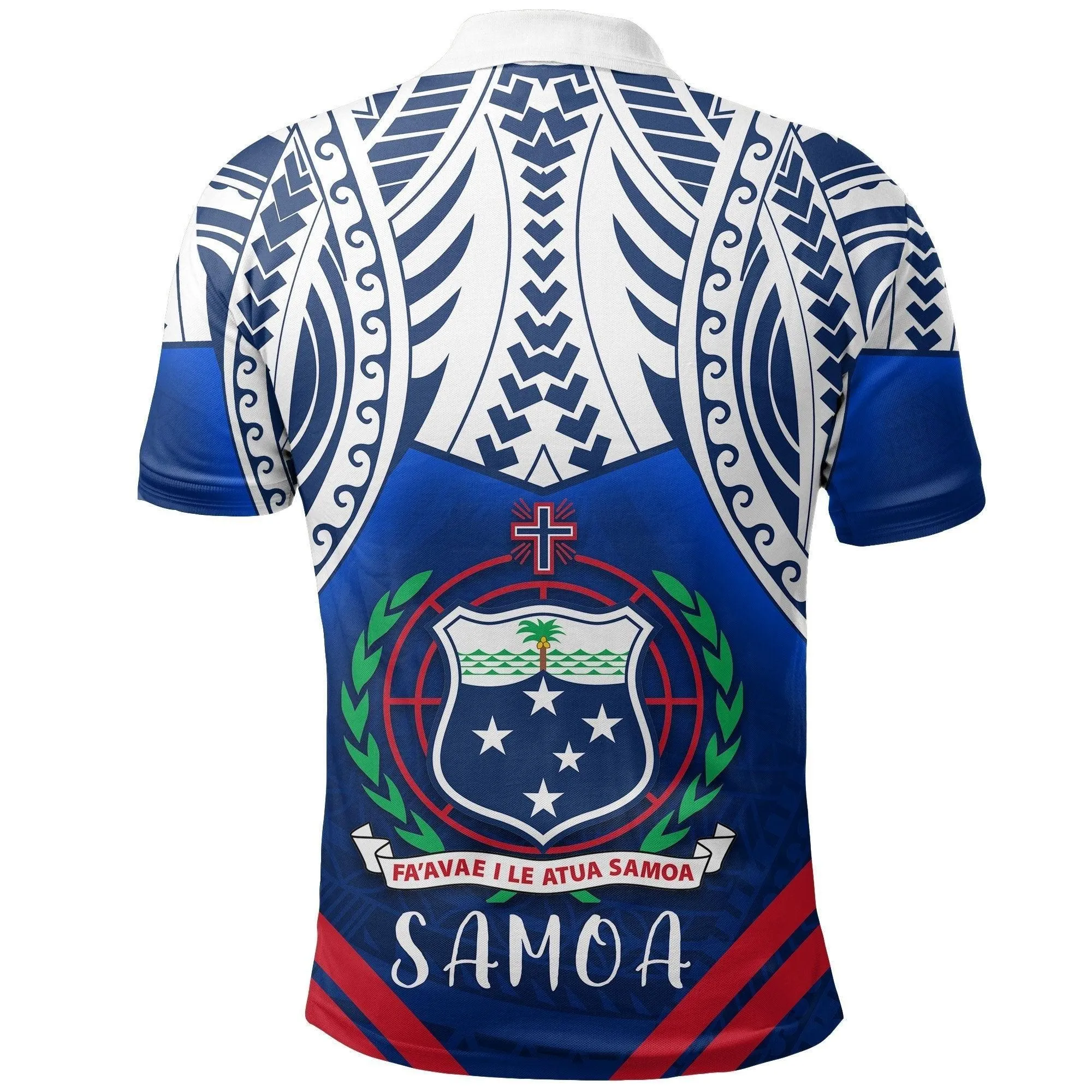 Samoa Rugby Polo Shirt Tribal Pattern