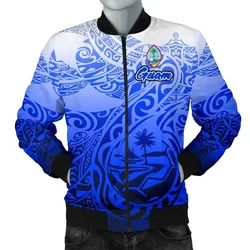 Guam Polynesian Mens Bomber Jacket - Tribal Tattoo With Seal