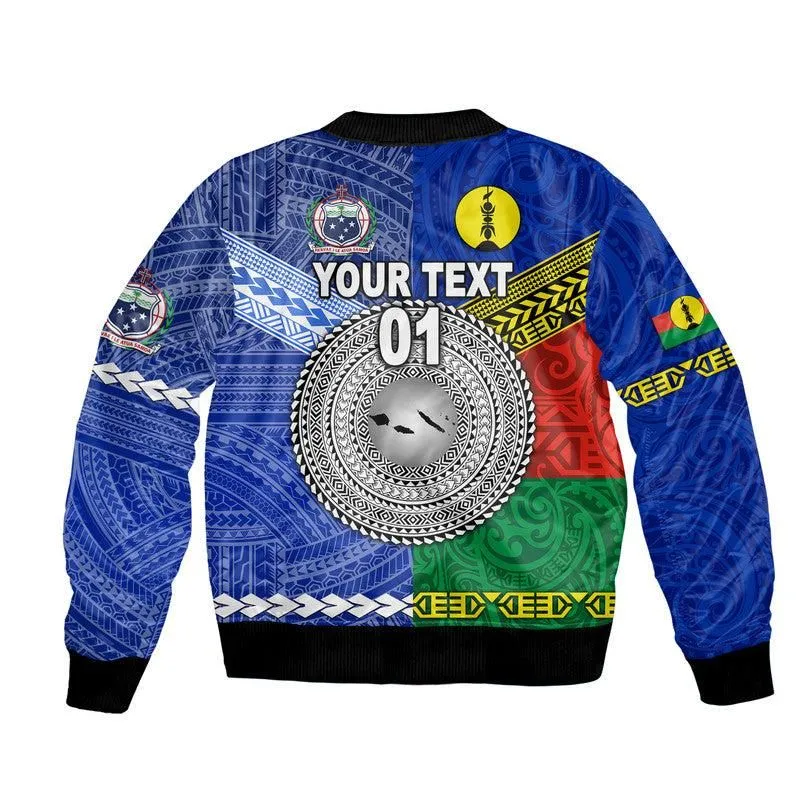 (Custom Personalised) Samoa And Kanaky New Caledonia Bomber Jacket Together LT8