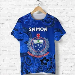 Samoa Manu T shirt Rugby Unique Style Full Blue LT8