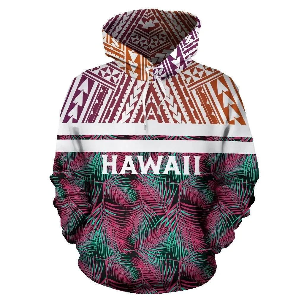 Hawaii Summer Tropical Polynesian Kanaka Hoodie - AH - J5