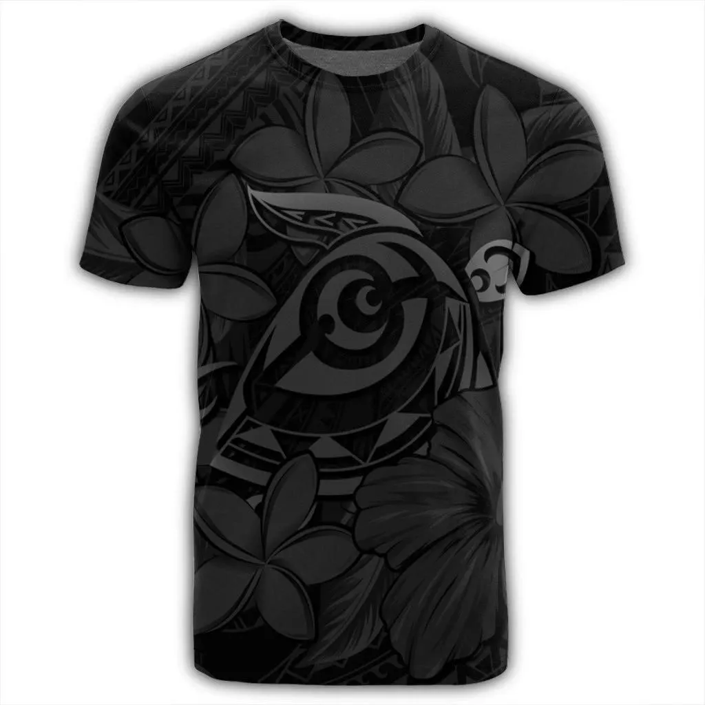 Alohawaii Tee - Hawaiian Turtle Hibiscus Plumeria Kanaka Polynesian T-Shirt Gray - Soft Style - AH - J4R