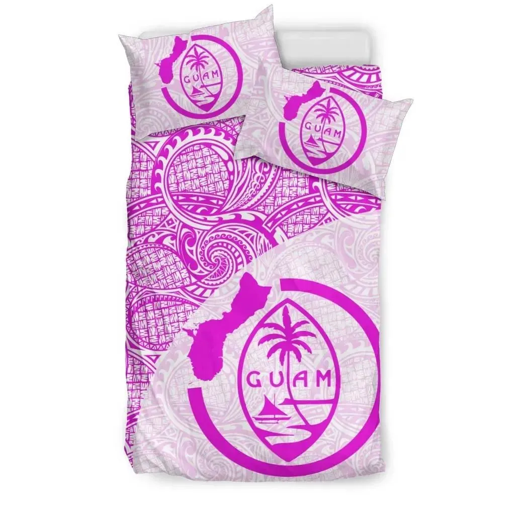 Guam Bedding Set Coat Of Arm Map Polynesian Th9