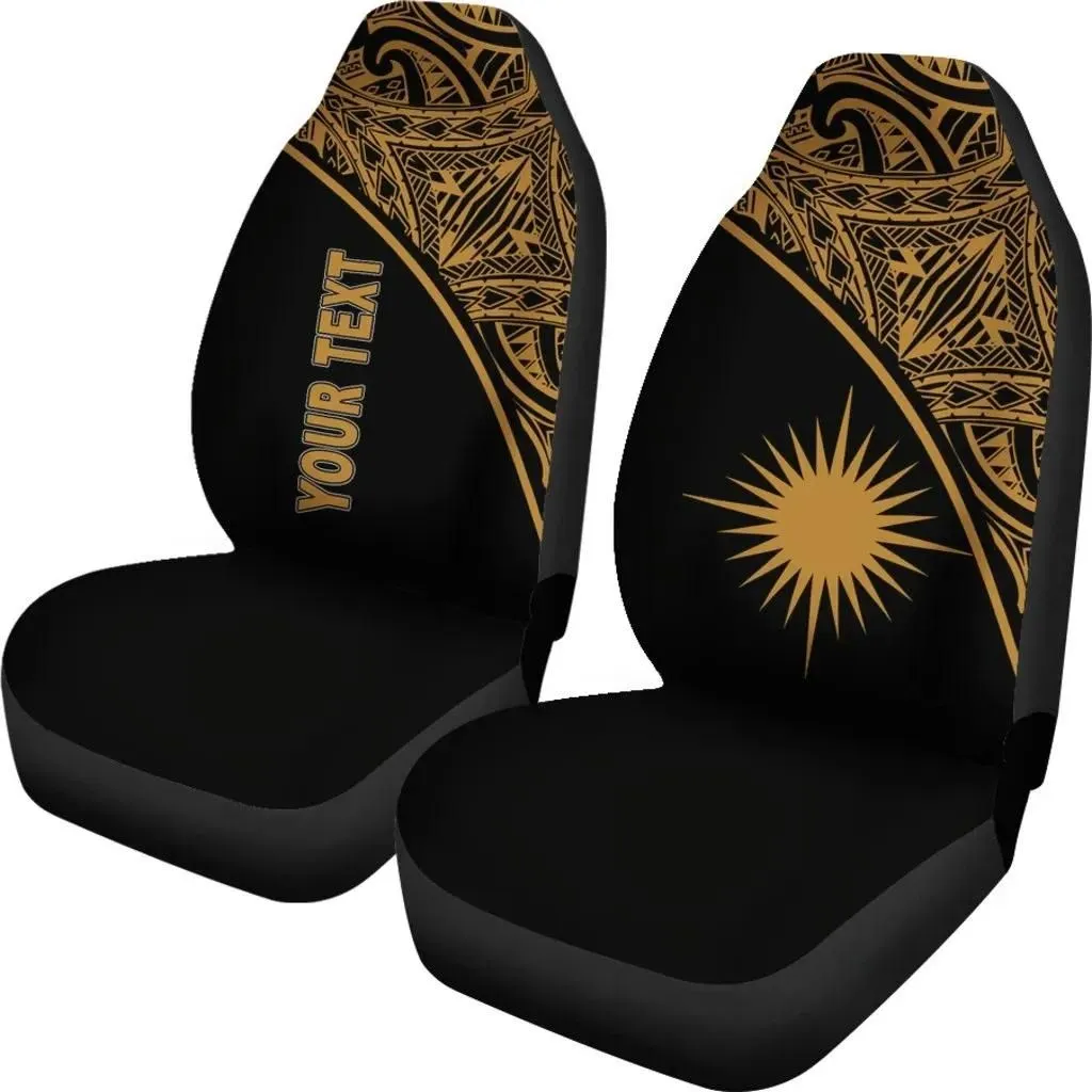 FamilyGater Accessories Car Seat Covers - Marshall Islands Polynesian - Gold Curve - BN12