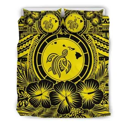 Alohawaii Bedding Set Hawaii Map Honu Hibiscus Yellow Polynesian Bedding Set Ah Jg Dhc1712667Dd
