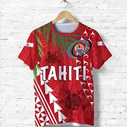 Alohawaii T-Shirt - Tee Tahiti Rugby Coconut Leaves K13