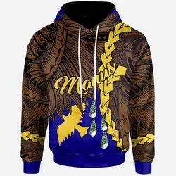 Papua New Guinea Manus Province Polynesian Hoodie - Tribal Wave Tattoo
