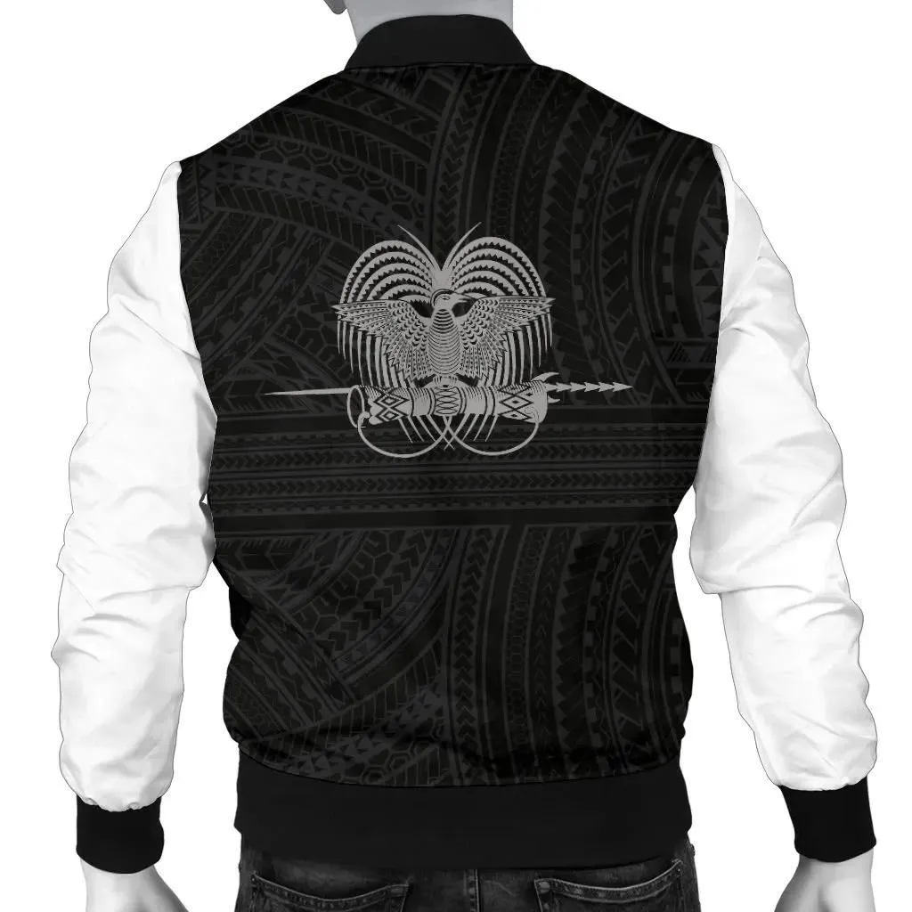 Papua New Guinea Men's Bomber Jacket Polynesian Tattoo Style A27