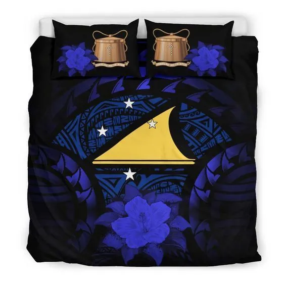 Tokelau Blue Hibiscus Bedding Set Dhc03011934Dd