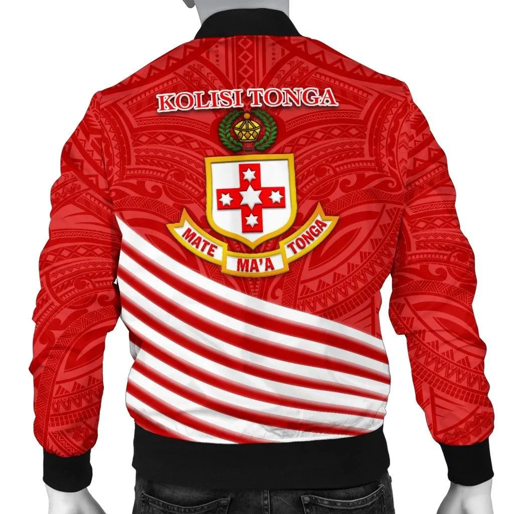 Kolisi Tonga Men Bomber Jacket Mate Maa Tonga Rugby Style