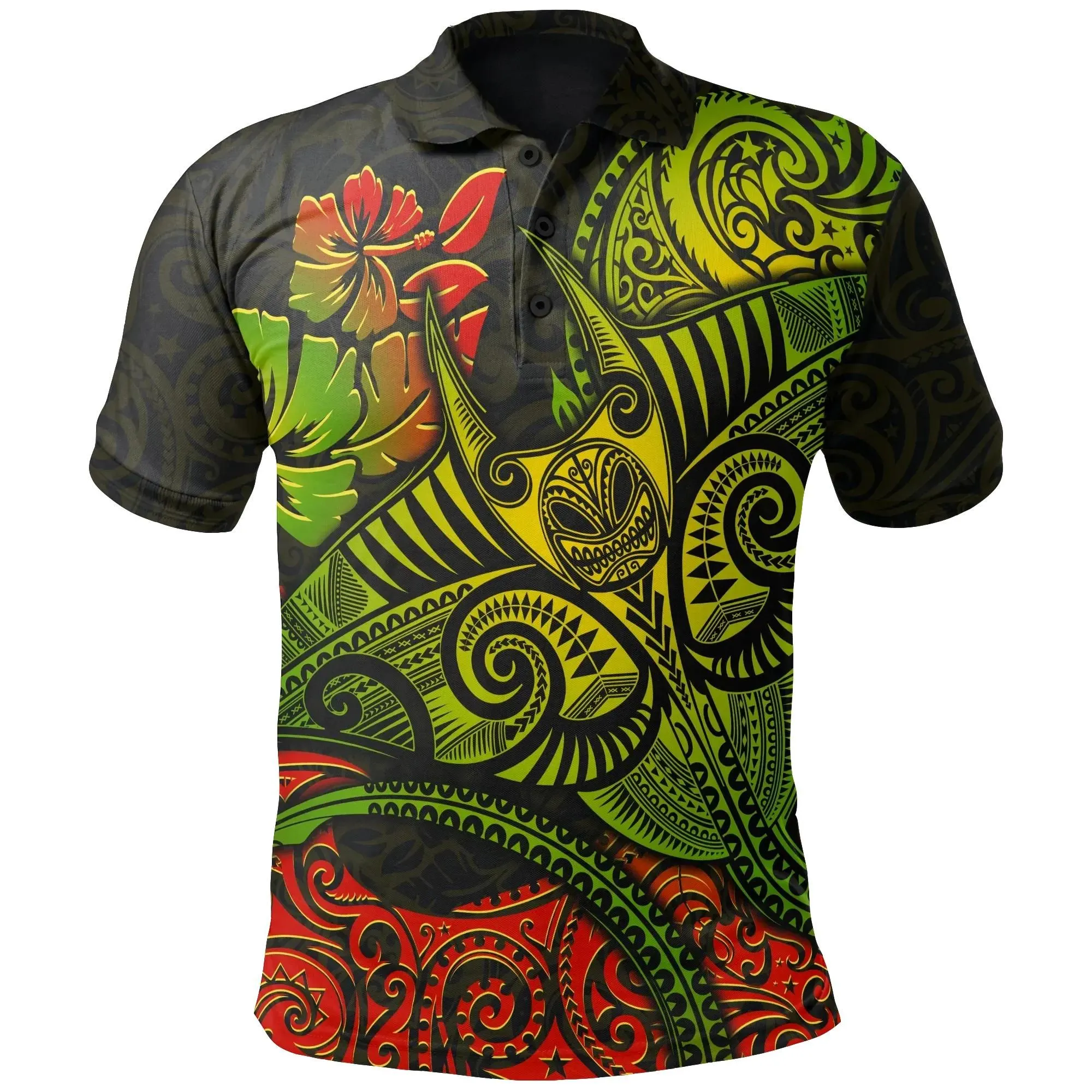 Hawaii Manta Ray Polo Shirt, Polynesian Tattoo Golf Shirt BN15