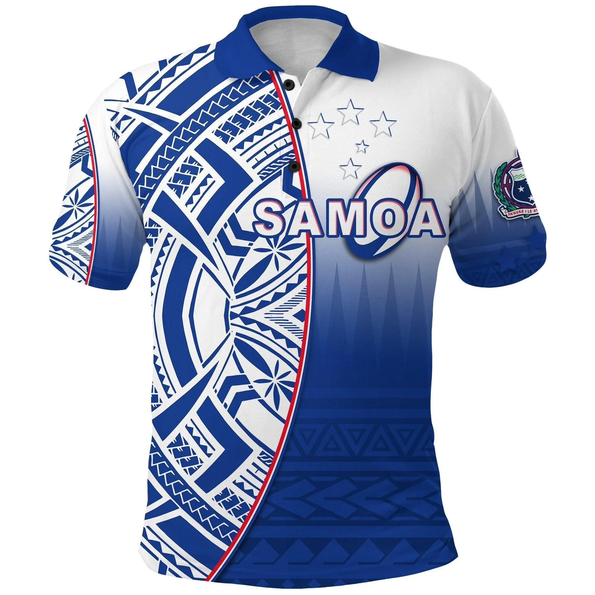 (Custom Personalised) Manu Samoa Rugby Polo Shirt Impressive Version - Custom Text and Number