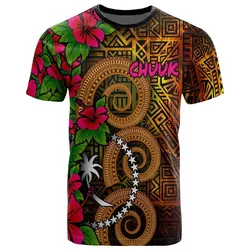 Chuuk Micronesia Polynesian T-Shirt - Hibiscus Vintage - BN12
