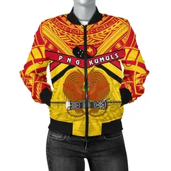 Papua New Guinea Rugby Women Bomber Jacket PNG - The Kumuls