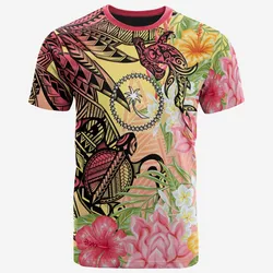 Chuuk State T-Shirt - Flowers Tropical With Sea Animals