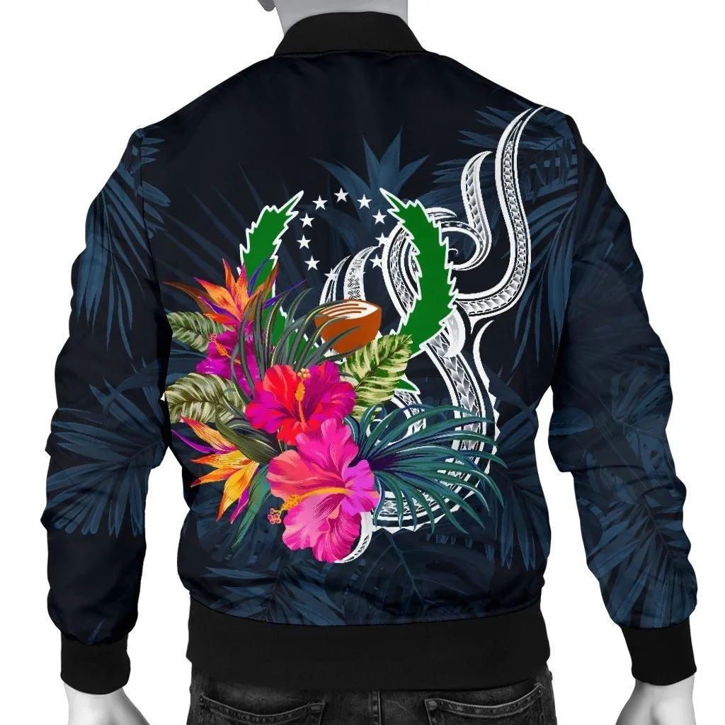 Pohnpei Micronesia Mens Bomber Jacket - Tropical Flower