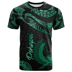 Pohnpei Micronesia T-Shirt - Poly Tattoo Green Version