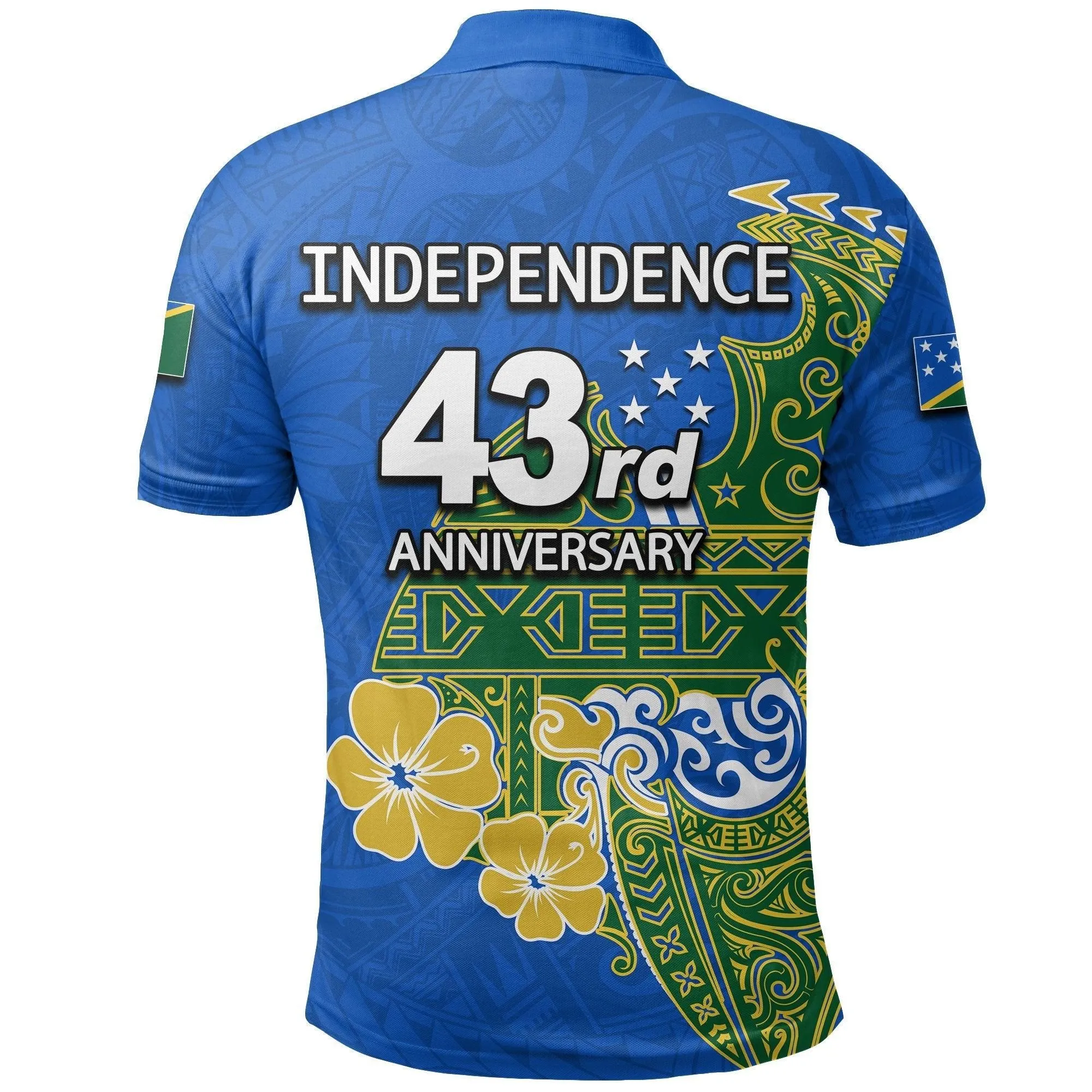 Solomon Islands Independence 43rd Melanesia Tattoo Polo Shirt