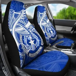 Northern Mariana Islands Car Seat Covers - Seal CNMI With Curve Patterns