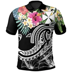 Wallis and Futuna Polynesian Polo Shirt - Summer Plumeria (Red)