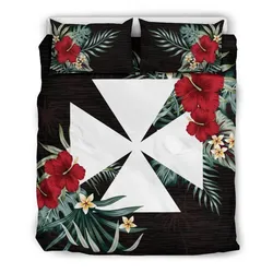 Wallis And Futuna Hibiscus Bedding Set