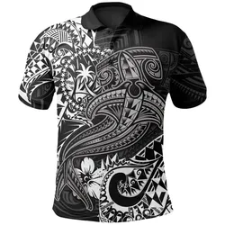 Chuuk Polo Shirt  - White Shark Polynesian Tattoo