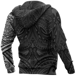 Polynesian Native Flowers Tattoo Style Hoodie NVD1355