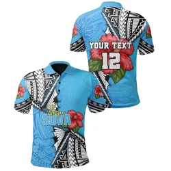(Custom Personalised) Suva Fiji Rugby Polo Shirt Polynesian Pinwheel Style