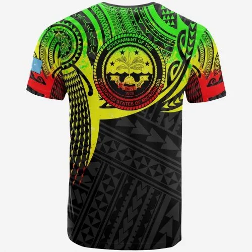 Federated States Of Micronesia T-Shirt - Reggae Tattoo Pattern