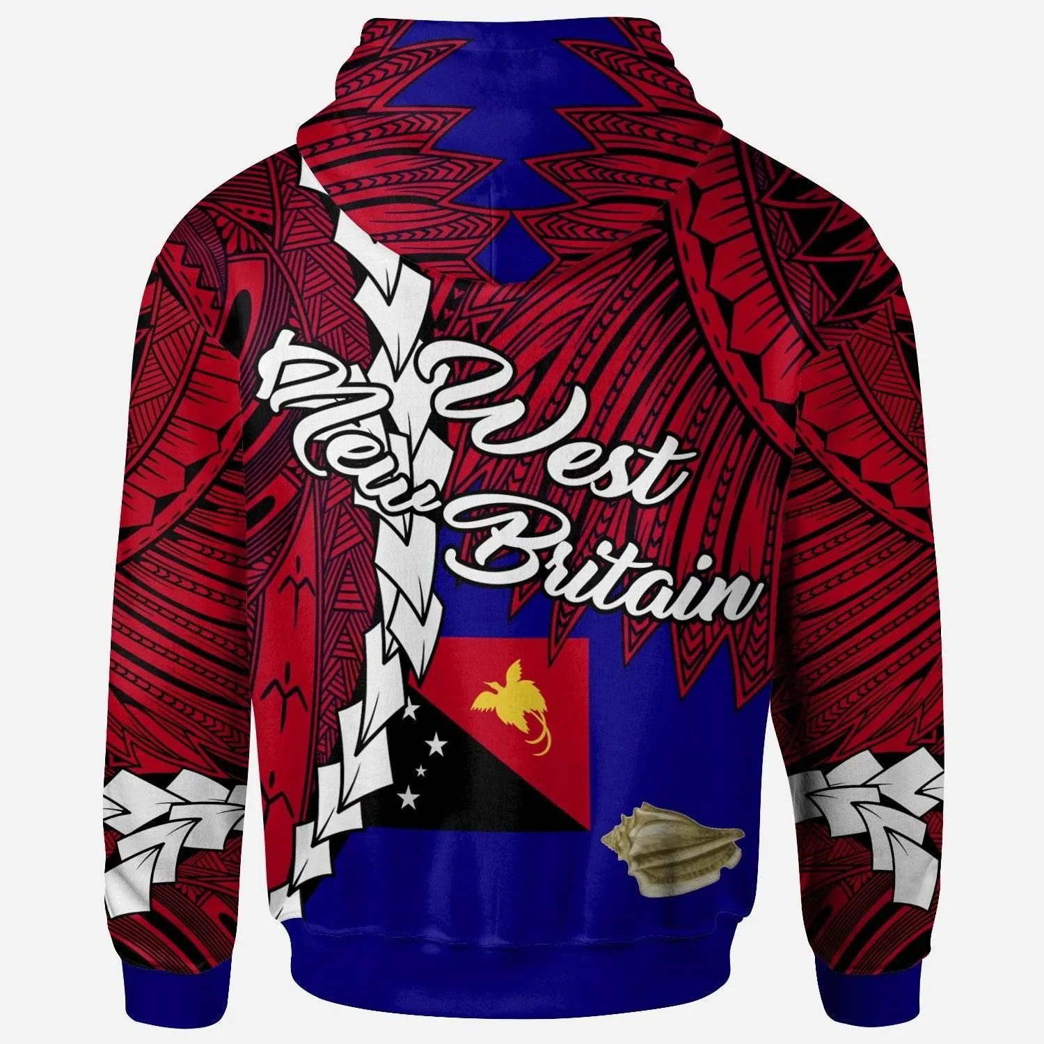 Papua New Guinea West New Britain Province Polynesian Hoodie - Tribal Wave Tattoo