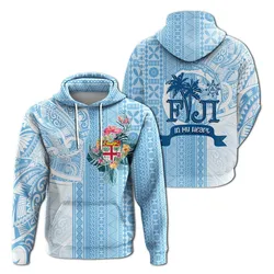 Fiji Tapa Pattern with Hibiscus Hoodie - Fiji In My Heart LT7