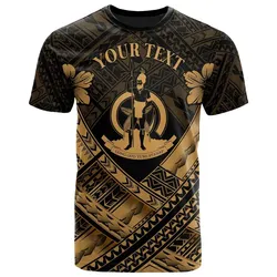 Vanuatu Custom Polynesian T-Shirt - Vanuatu Gold Seal Camisole Hibiscus Style - BN18