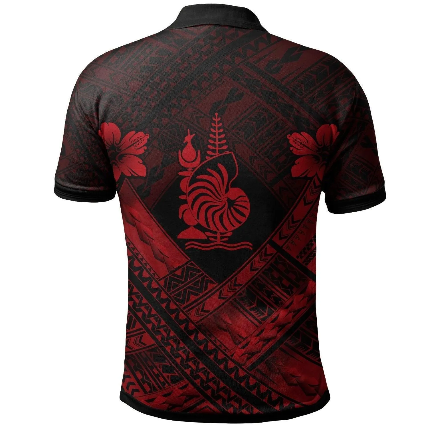 New Caledonia Polynesian Polo Shirts - New Caledonia Red Seal Camisole Hibiscus Style