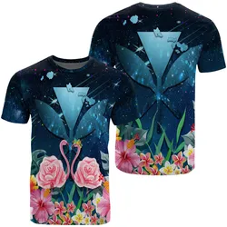 Kanaka Flamingo Couple Rose Hibiscus Plumeria T Shirt Love Universe Ah Jw Hawaiian Shorts Beach Short Sleeve