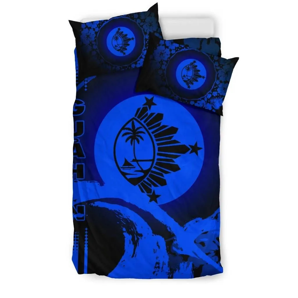 FamilyGater Bedding Set - Cover and Pillow Cases Guam - Hibiscus And Wave Blue K7