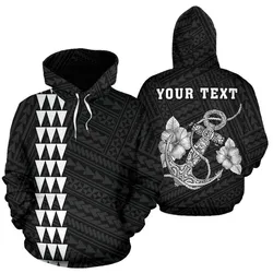 Alohawaii Hoodie - Polynesian Kakau Anchor Hibiscus Hawaii Personalized Hoodie - White - AH - J6