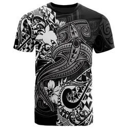 Papua New Guinea T-Shirt - White Shark Polynesian Tattoo