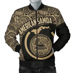Map American Samoa Mens Bomber Jacket Polynesian