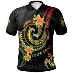 New Caledonia Custom Personalised Polo Shirt - Reggae Plumeria Flowers with Spiral Patterns