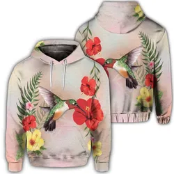 Hawaiian Hummingbirds Hibiscus Polynesian Hoodie