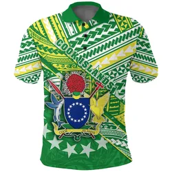 Cook Islands Rugby Polo Shirt New Breathable LT13