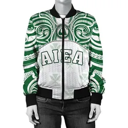 Hawaii Bomber Jacket - Kanaka Aiea High School Womens Bomber Jacket Demodern Style AH