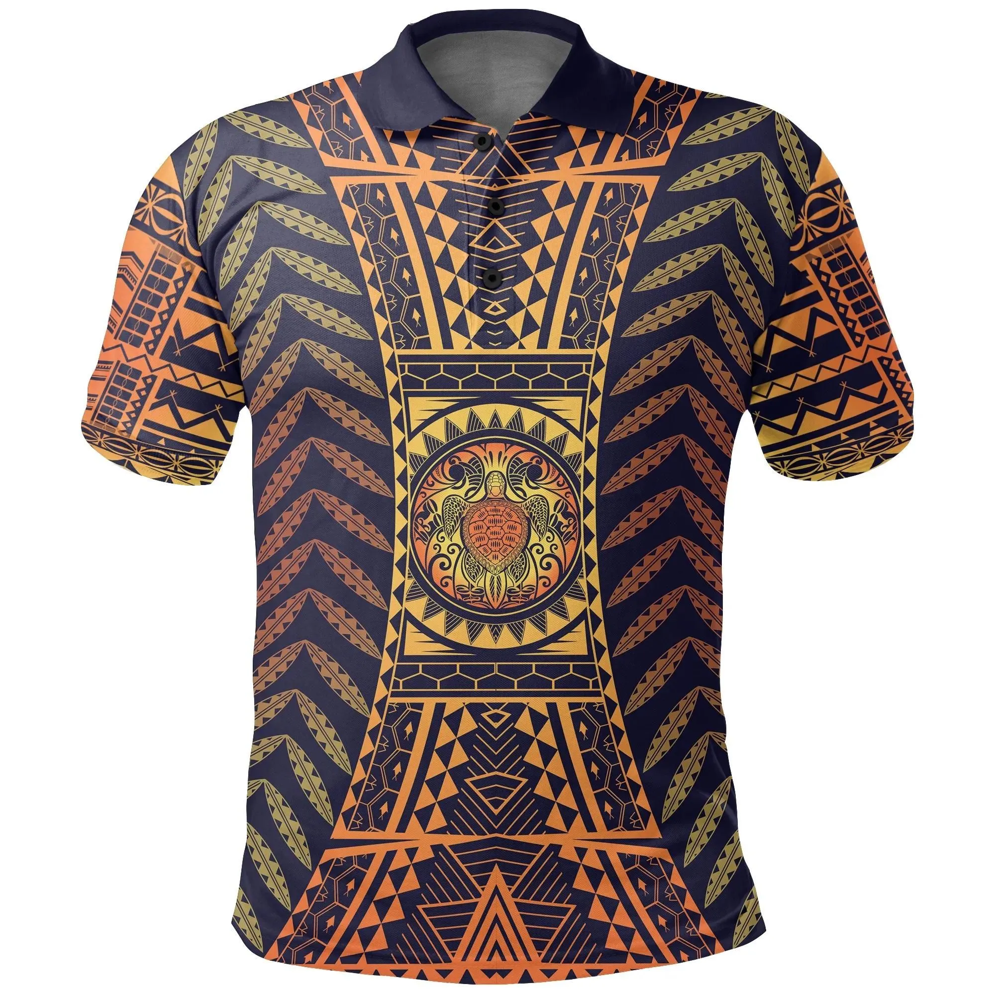 Alohawaii Shirt - Hawaii Turtle Tropical Polynesian Polo Shirt - Fern Style - AH -J3