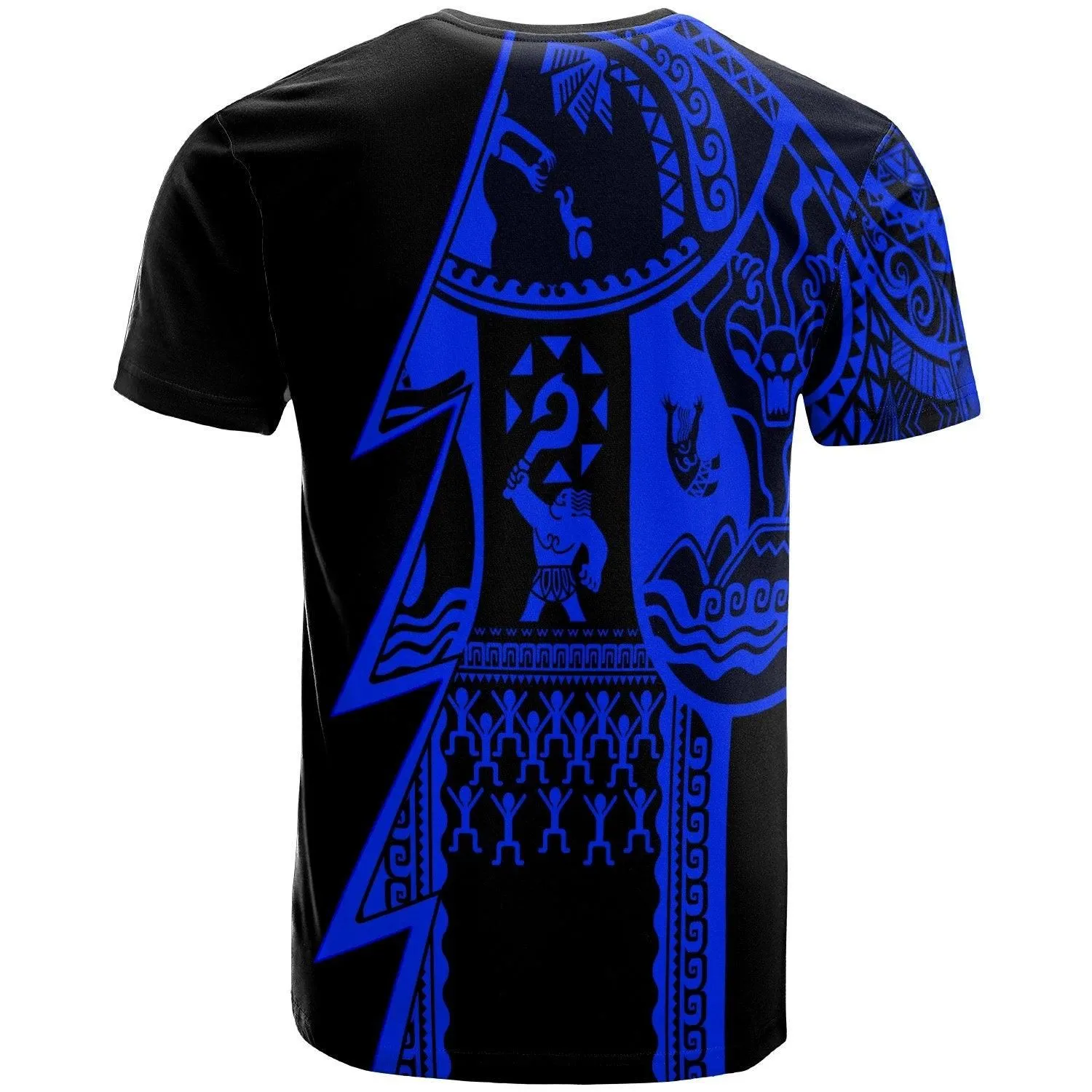 Samoa Premium T-Shirt - Samoa Coat Of Arms Polynesian Tattoo Blue New
