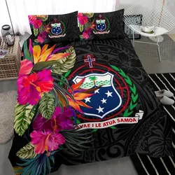 Alohawaii Bedding Set - Cover and Pillow Cases Samoa - Polynesian Hibiscus Pattern - BN39