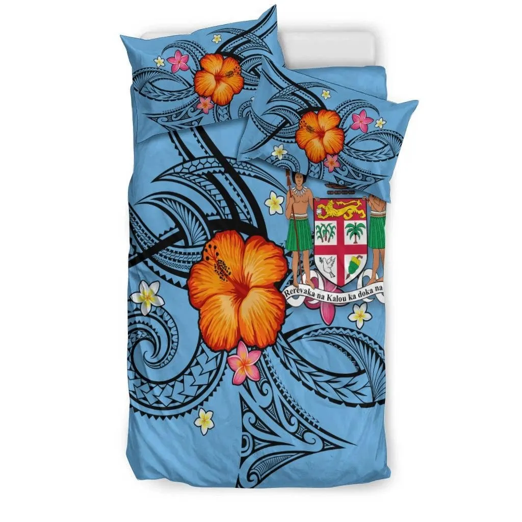 Fiji Bedding Set - Hibiscus With Tribal LT12