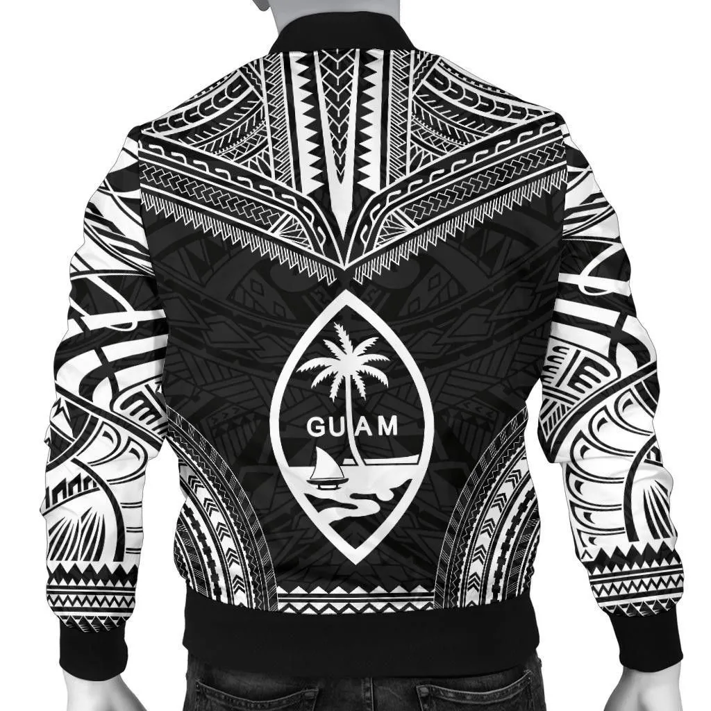 FamilyGater Jacket - Bomber Jacket Guam Polynesian Chief - Black Version - Bn10