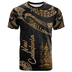 New Caledonia Polynesian T-Shirt - Poly Tattoo Gold Version